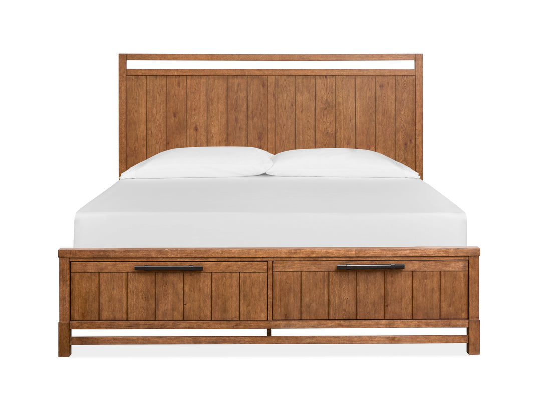 Conway Honey Wheat King Panel Storage Bed - B6422-64A