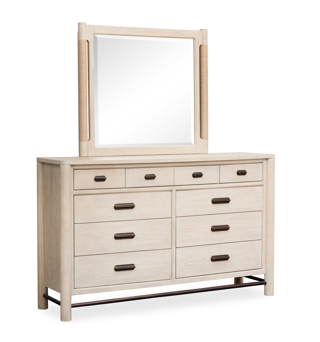 Sunset Cove Sanibel Brown 9 Drawer Dresser With Landscape Mirror - B5783-2040