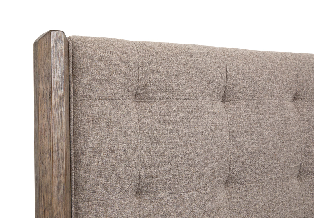 Claremont Smokey Taupe California King Upholstered Panel Bed - B5942-75