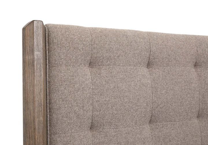Claremont Smokey Taupe California King Upholstered Panel Bed - B5942-75