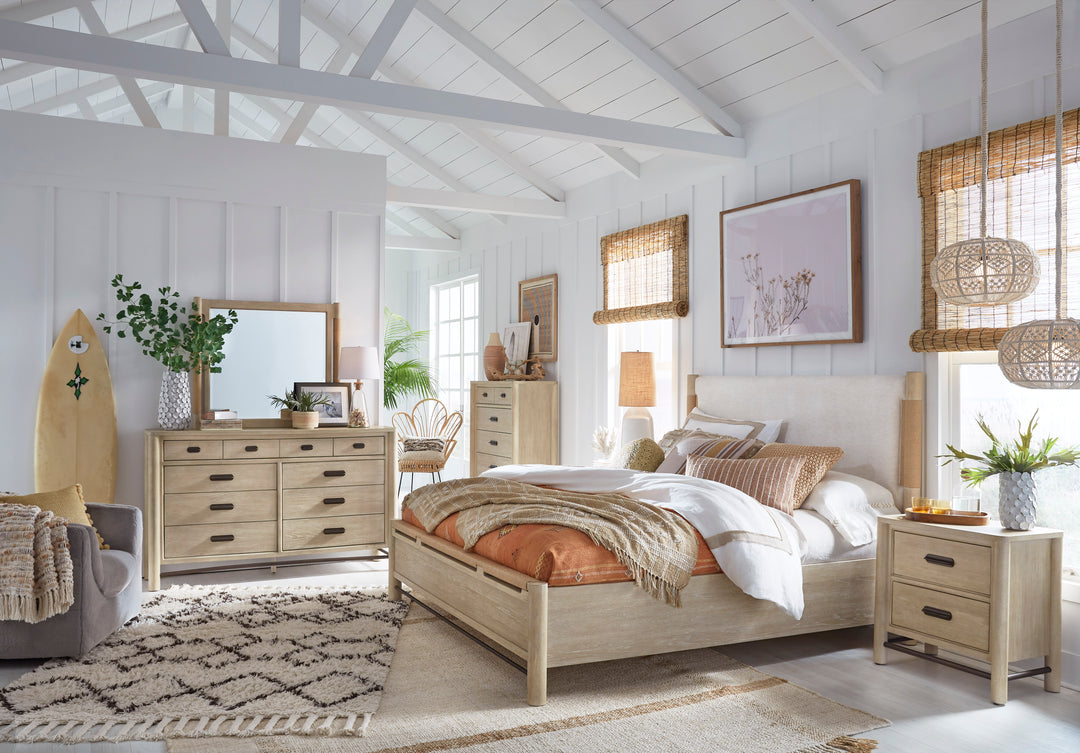 Sunset Cove Sanibel Brown 9 Drawer Dresser With Landscape Mirror - B5783-2040