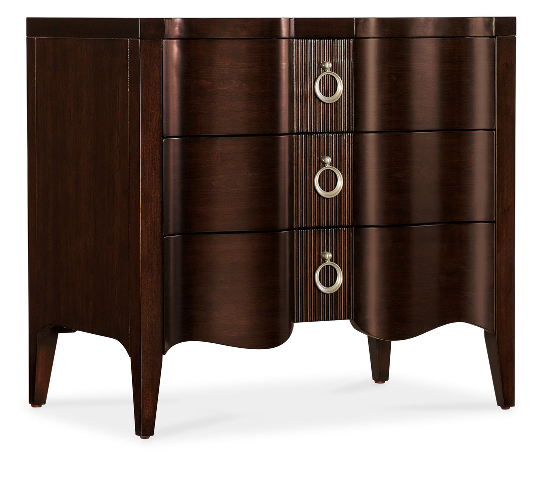 American Home Furniture | Hooker Furniture - Bella Donna Three-Drawer Nightstand 2 - Caviar