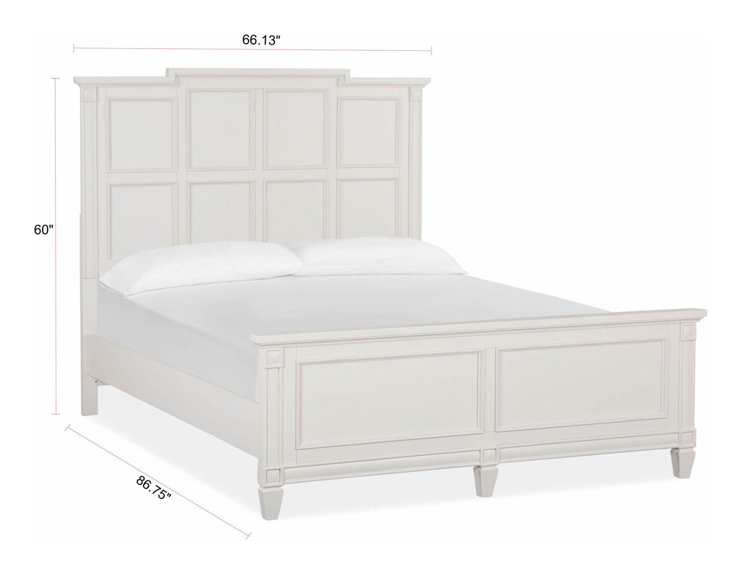 Willowbrook Egg Shell White Queen Panel Bed - B5324-54