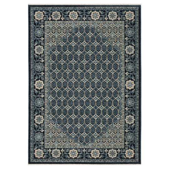 Deep Blue/Ivory