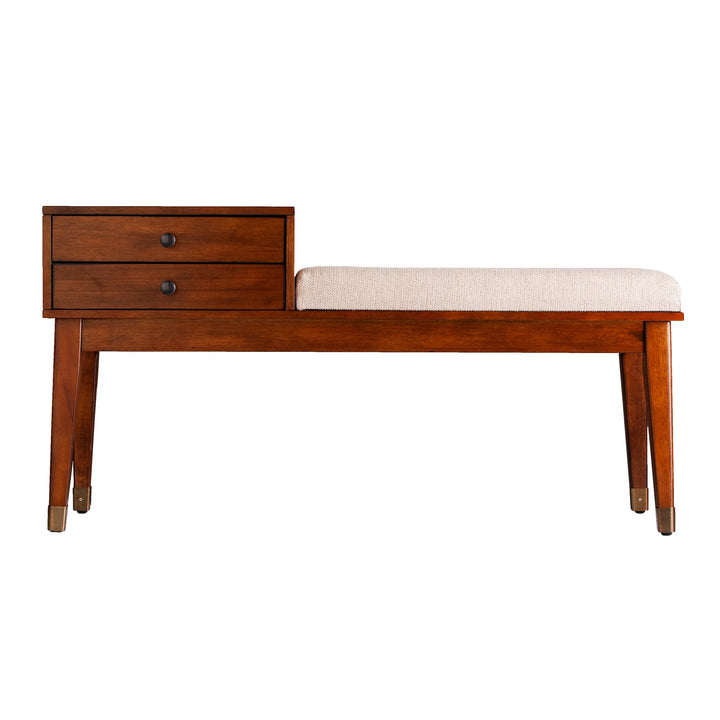 Rhoda Upholstered Bench with Storage - AmericanHomeFurniture