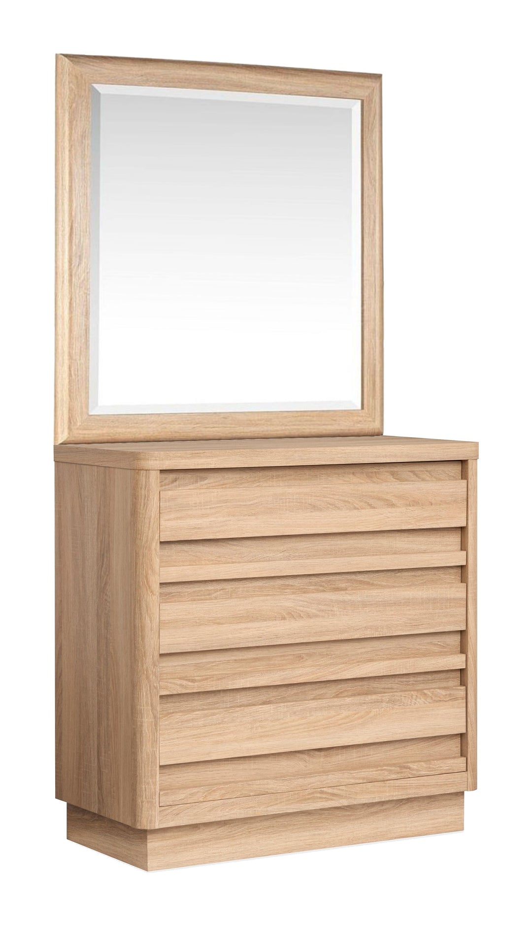Brentwood Heights Provincial Brown Single Drawer Dresser With Portrait Mirror - B6381-2342