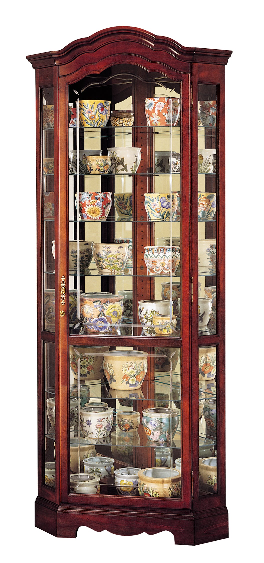 American Home Furniture | Howard Miller - Jamestown Corner Curio Cabinet