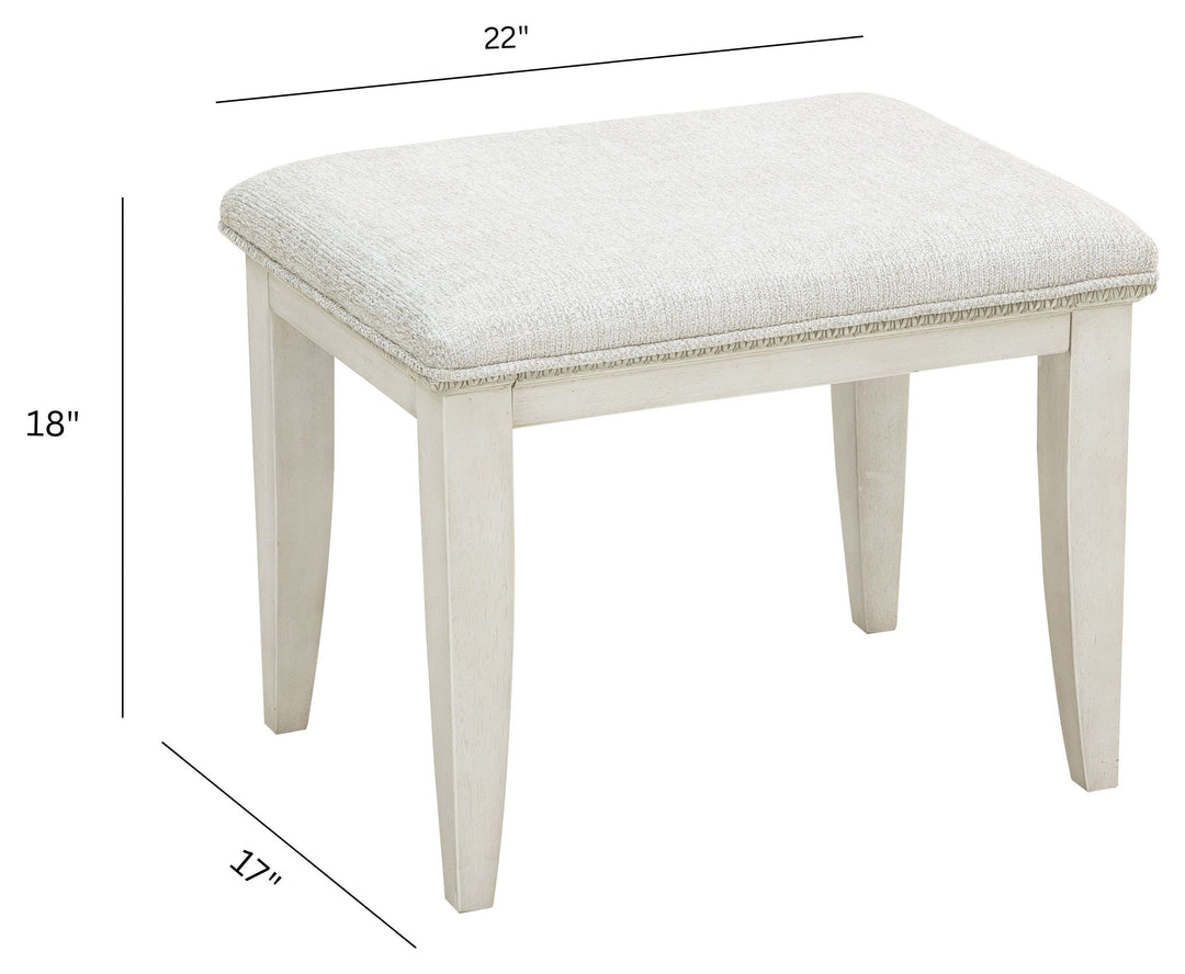 Camila Creamy White Vanity Stool - P269136