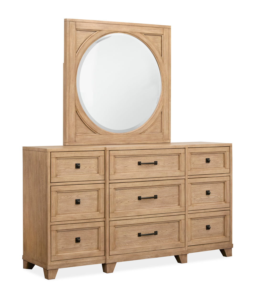 Coventry Honey Wheat Drawer Dresser With Square Mirror - B6480-2041