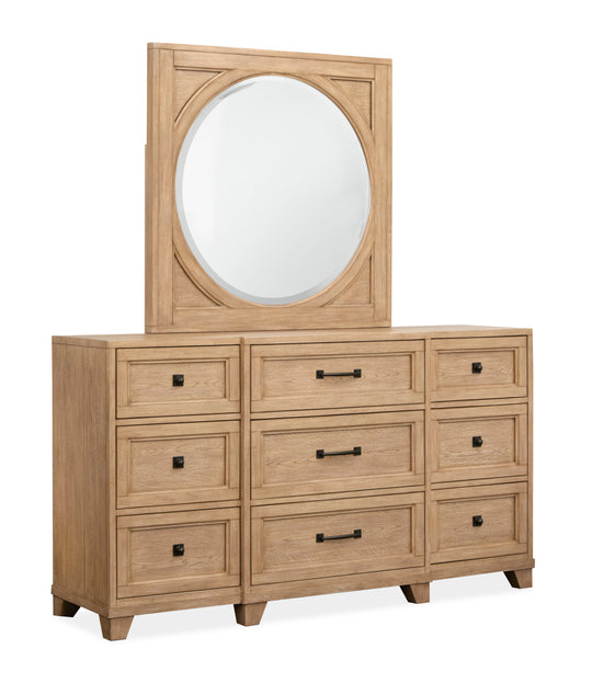 Coventry Honey Wheat Drawer Dresser With Square Mirror - B6480-2041