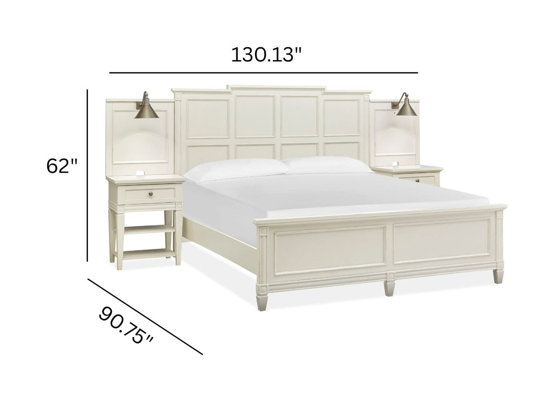Willowbrook Egg Shell White Wall Panel Bed