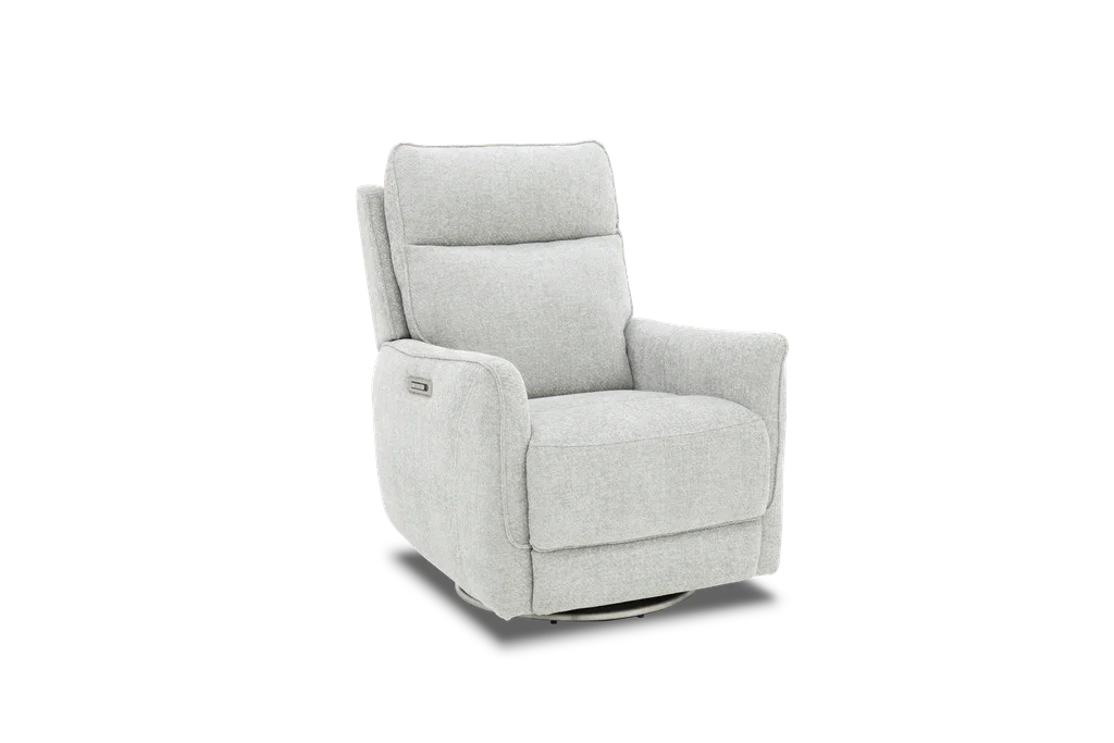 Maben Triple Power Swivel Recliner w/Power Recline, Power Head Rest & Power Lumbar