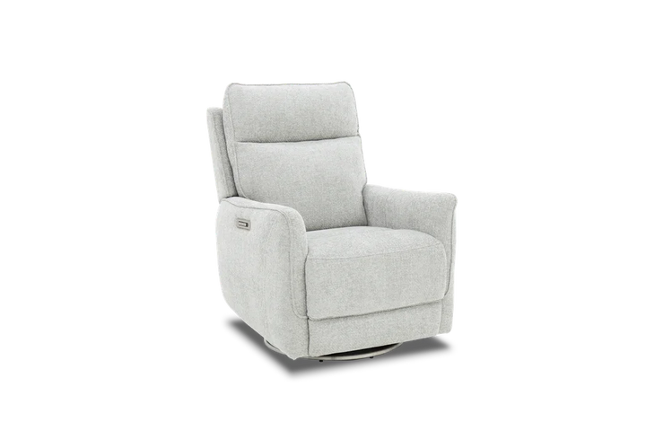 Maben Triple Power Swivel Recliner w/Power Recline, Power Head Rest & Power Lumbar