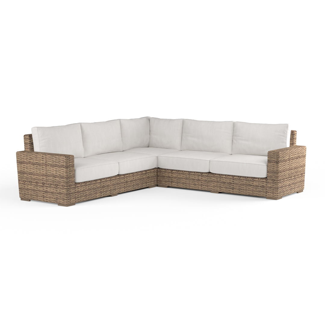 American Home Furniture | Sunset West - Havana Sectional in Canvas Flax w/ Self Welt