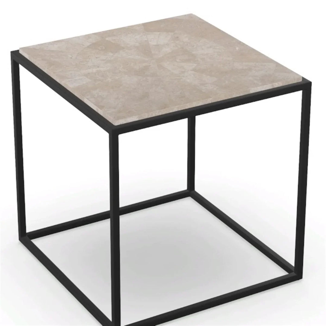 American Home Furniture Vanguard Furniture Villa Square End Table with White Agate Top
