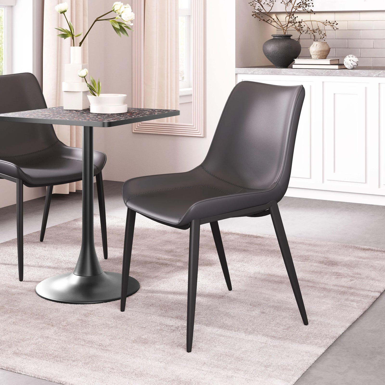 Zuo Magnus Dining Chair (Set of 2) Black DINING CHAIRS