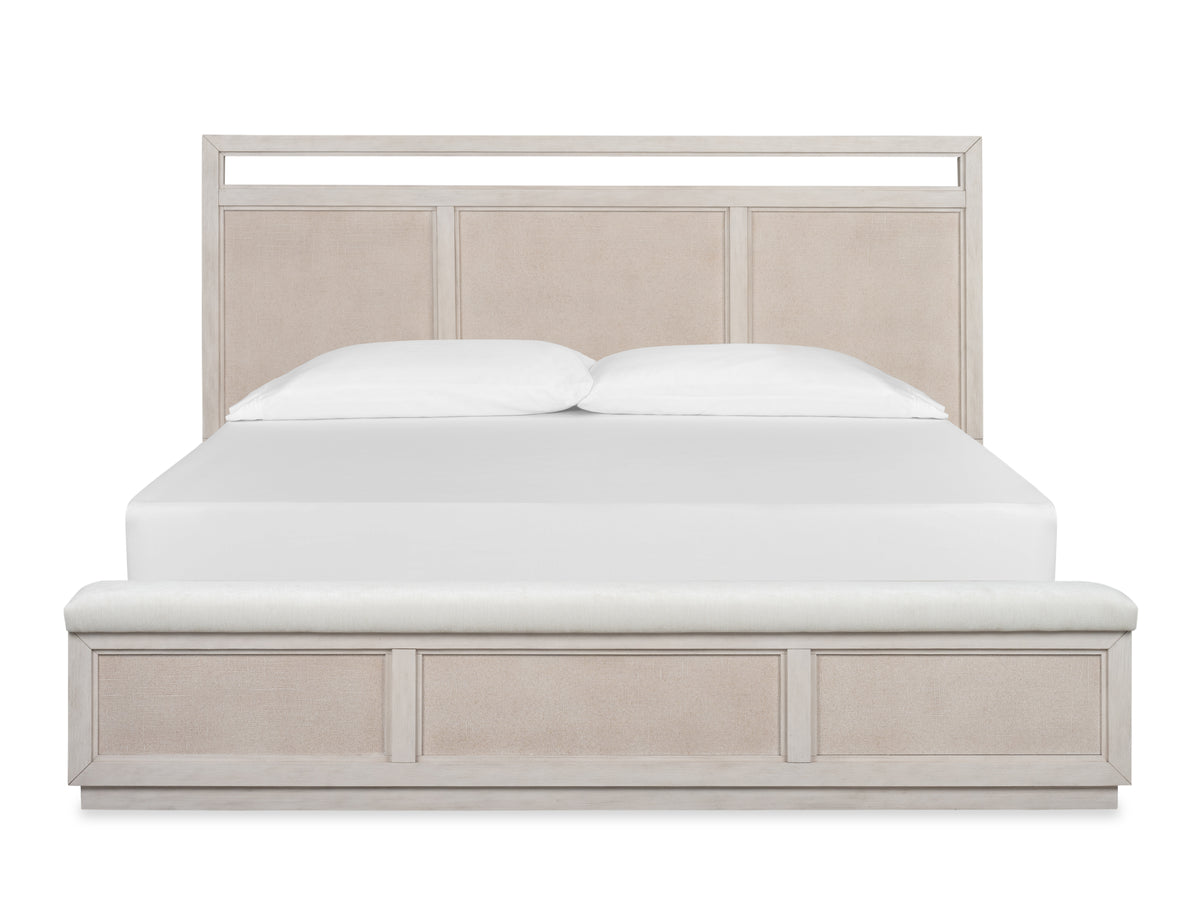 Cypress Point Sand Dollar King Panel Storage Bench Bed - B6622-64A