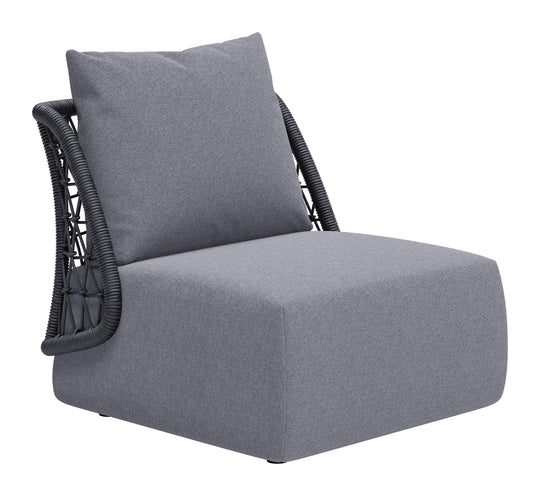 Zuo Mekan Accent Chair Gray OUTDOOR CHAISE LOUNGES