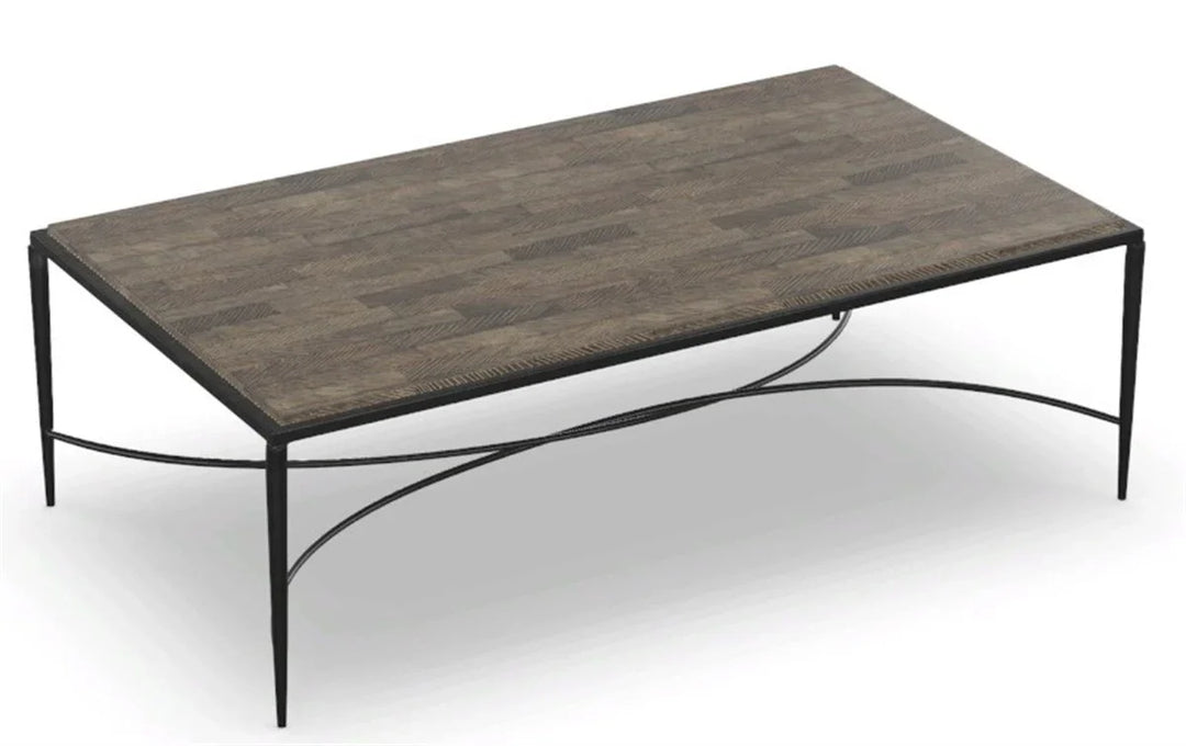 American Home Furniture Vanguard Furniture Sabine Rec Cocktail Table /Coconut Fiber Top