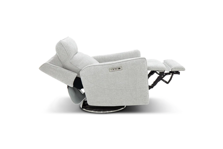 Maben Triple Power Swivel Recliner w/Power Recline, Power Head Rest & Power Lumbar