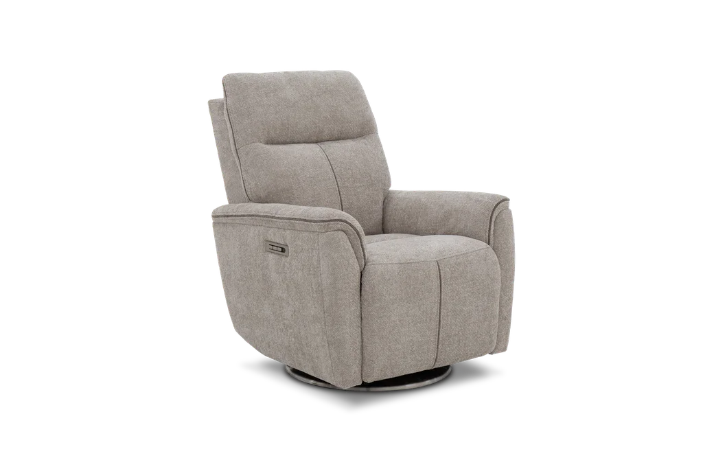 Mable Triple Power Swivel Recliner w/Power Recline, Power Head Rest & Power Lumbar