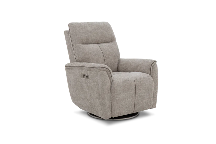 Mable Triple Power Swivel Recliner w/Power Recline, Power Head Rest & Power Lumbar