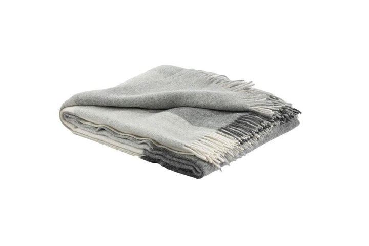 Faroe Recycled Wool and Alpaca Plaid Throw - AmericanHomeFurniture