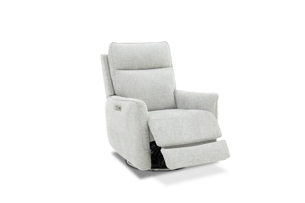 Maben Triple Power Swivel Recliner w/Power Recline, Power Head Rest & Power Lumbar