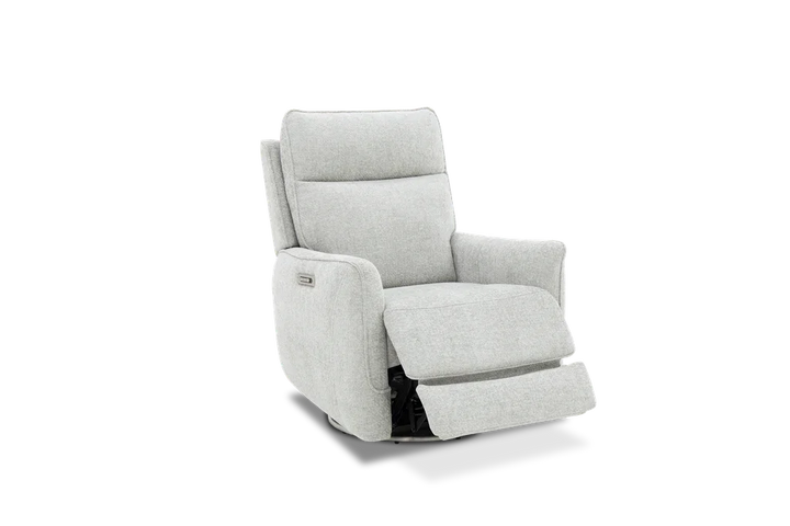 Maben Triple Power Swivel Recliner w/Power Recline, Power Head Rest & Power Lumbar