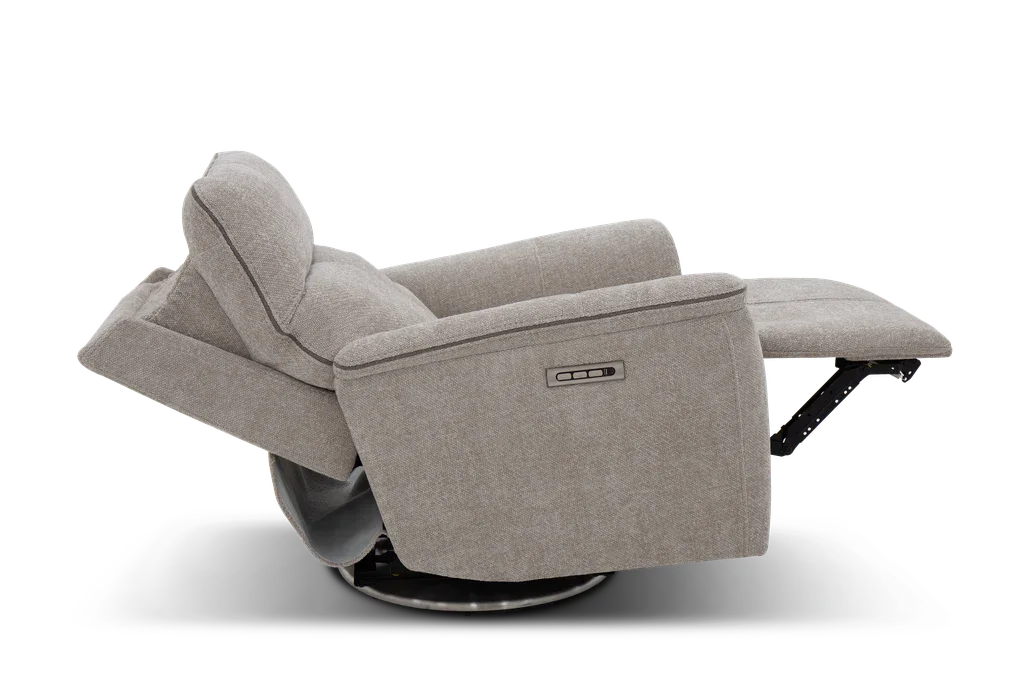 Mable Triple Power Swivel Recliner w/Power Recline, Power Head Rest & Power Lumbar