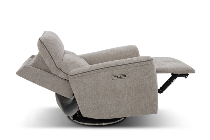 Mable Triple Power Swivel Recliner w/Power Recline, Power Head Rest & Power Lumbar