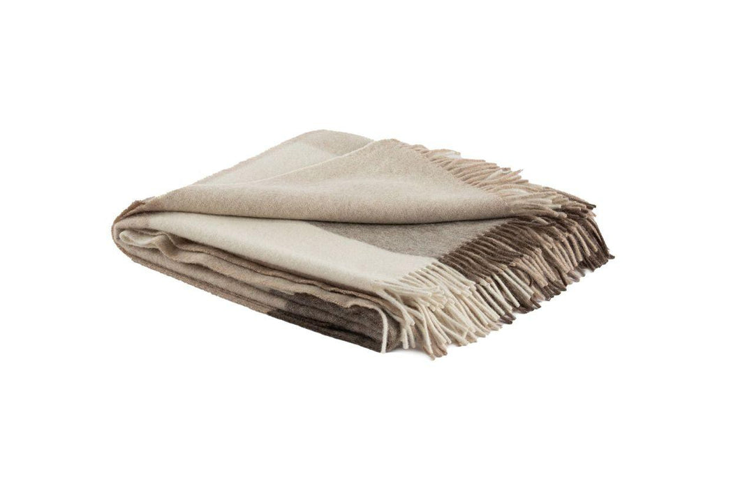 Faroe Recycled Wool and Alpaca Plaid Throw - AmericanHomeFurniture