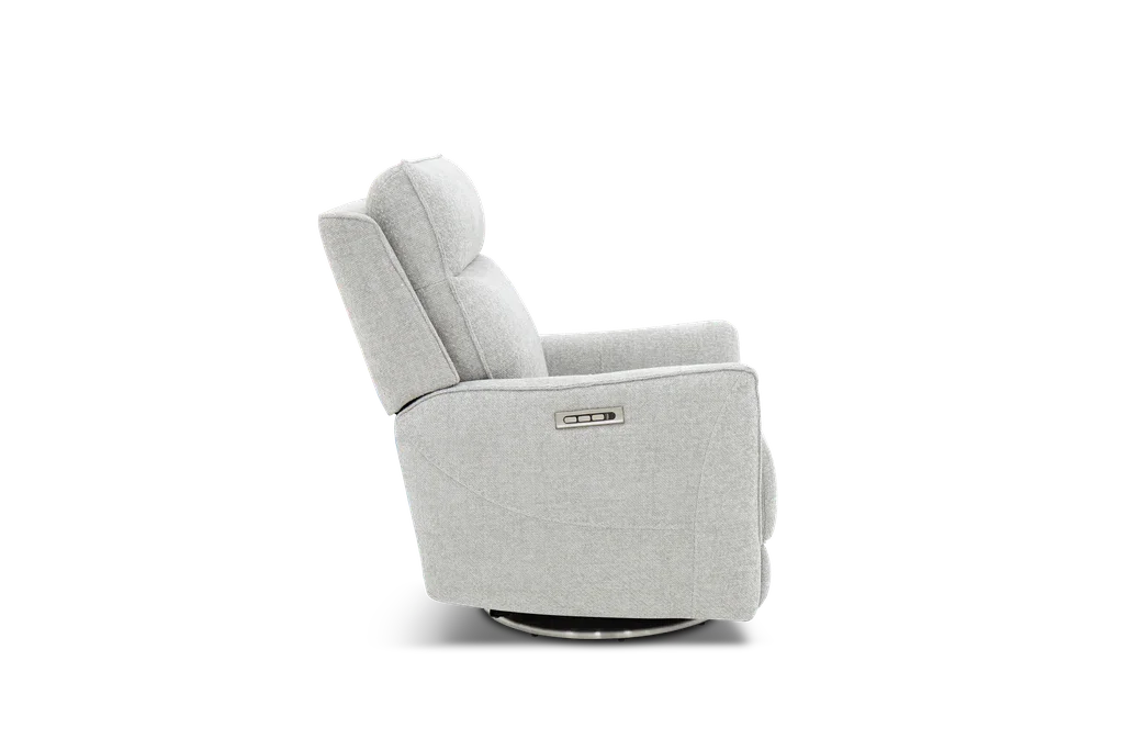 Maben Triple Power Swivel Recliner w/Power Recline, Power Head Rest & Power Lumbar