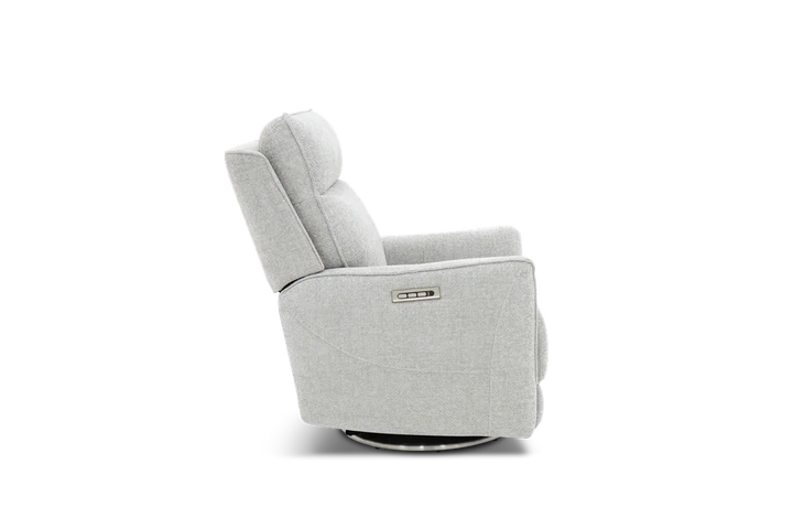 Maben Triple Power Swivel Recliner w/Power Recline, Power Head Rest & Power Lumbar