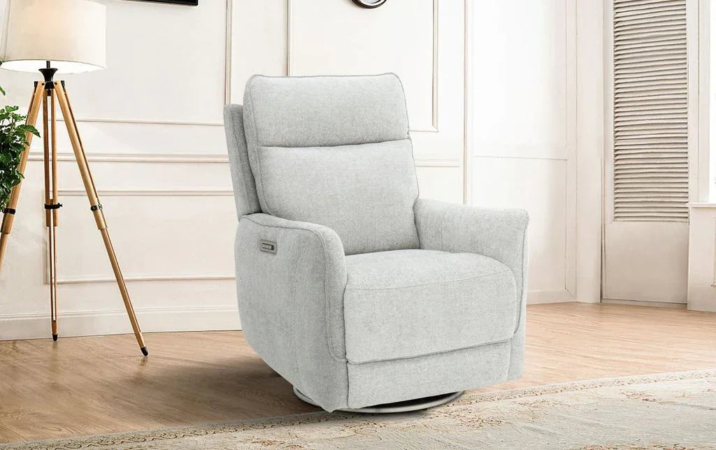 Maben Triple Power Swivel Recliner w/Power Recline, Power Head Rest & Power Lumbar