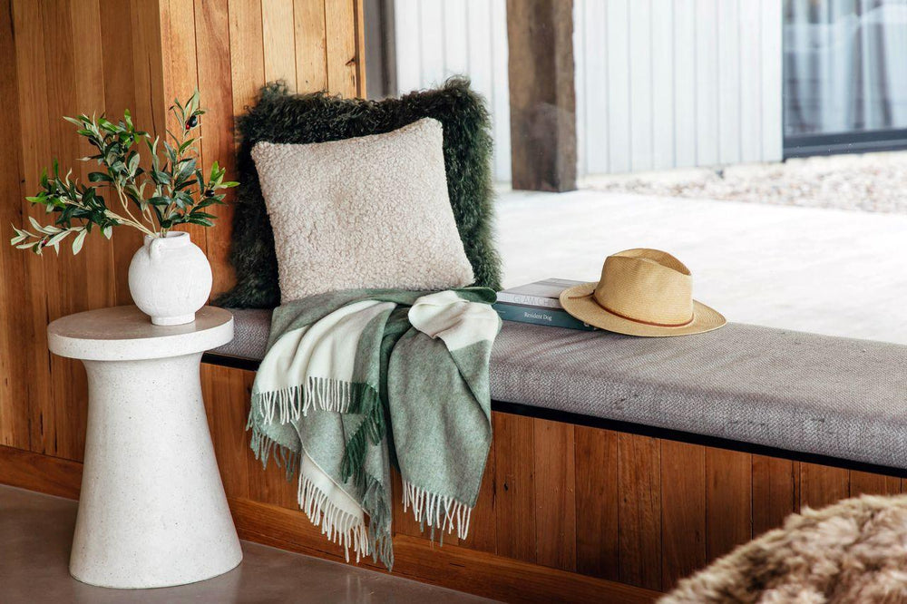 Hattavik Recycled Wool and Alpaca Plaid Throw - AmericanHomeFurniture