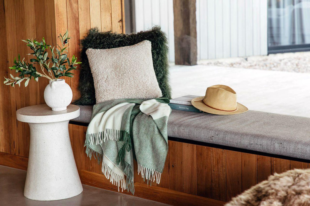 Hattavik Recycled Wool and Alpaca Plaid Throw - AmericanHomeFurniture