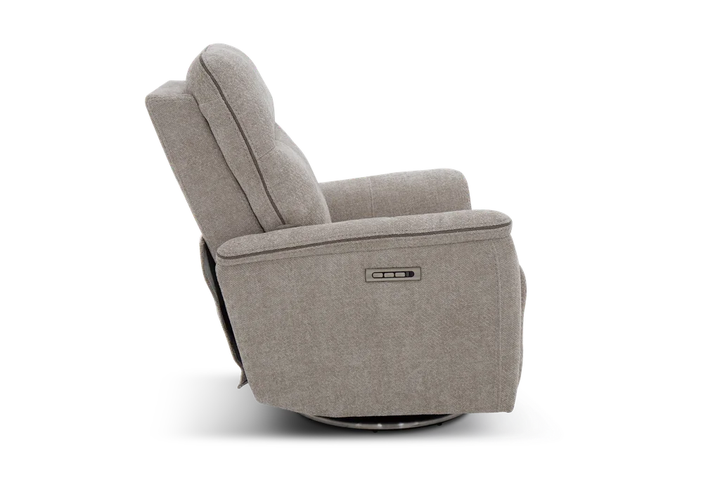 Mable Triple Power Swivel Recliner w/Power Recline, Power Head Rest & Power Lumbar