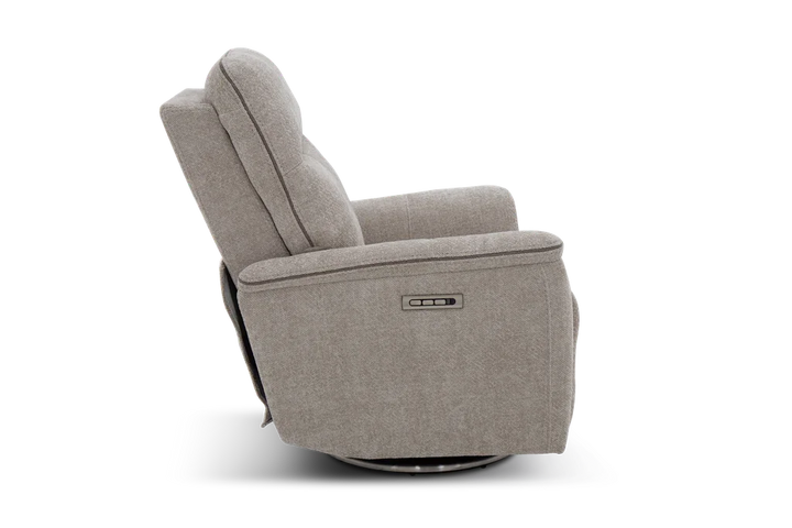 Mable Triple Power Swivel Recliner w/Power Recline, Power Head Rest & Power Lumbar