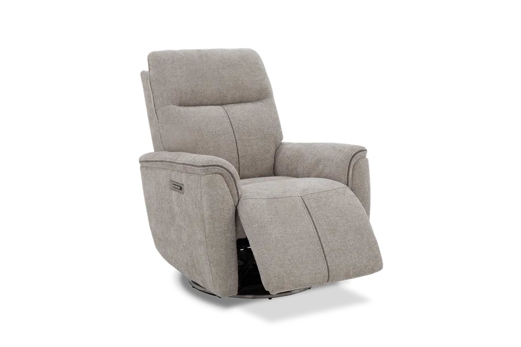 Mable Triple Power Swivel Recliner w/Power Recline, Power Head Rest & Power Lumbar