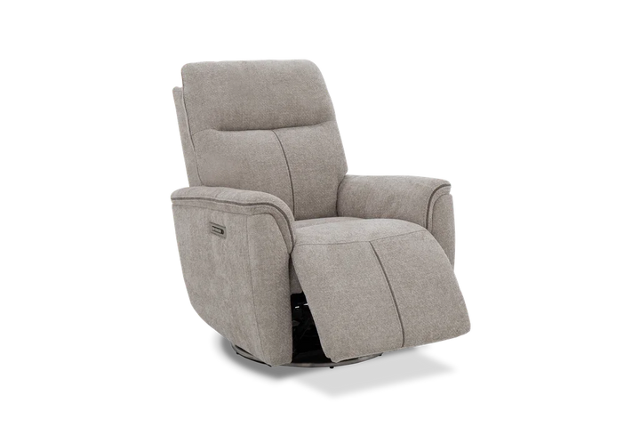 Mable Triple Power Swivel Recliner w/Power Recline, Power Head Rest & Power Lumbar