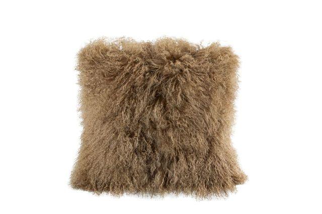 Longwool Tibetan Lamb Square Cushion - AmericanHomeFurniture