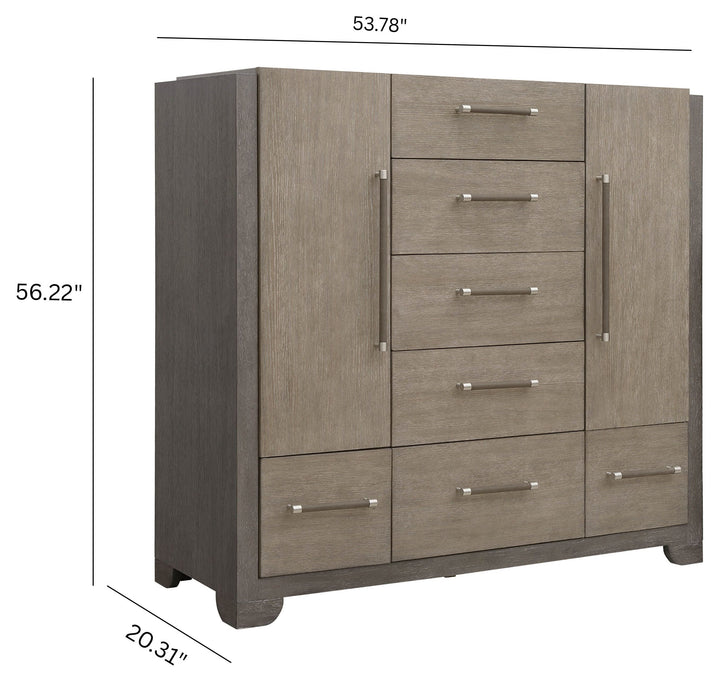 Anderson Park Moose Trail And Frontier Brown 5 Drawer Master Chest - P402125