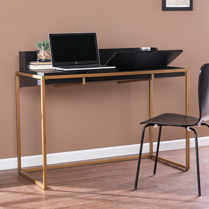 American Home Furniture | SEI Furniture - Caldlin Flip-Top Desk w/ Storage