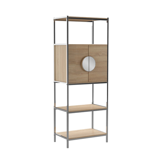 SEI Furniture Northdom Tall Bar Cabinet w/ Wine Storage BAR + BAR CARTS