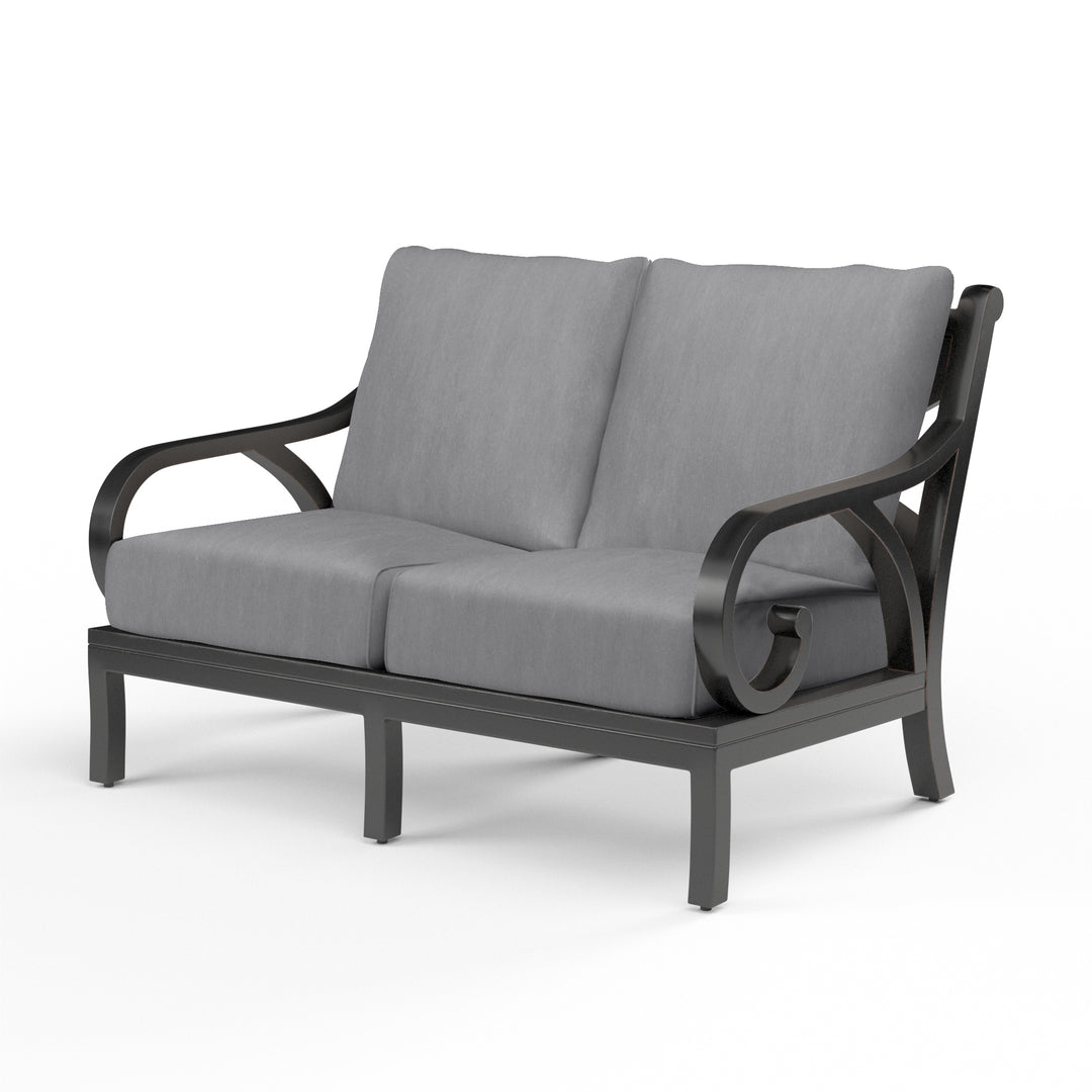 Monterey Loveseat in Canvas Granite w/ Self Welt