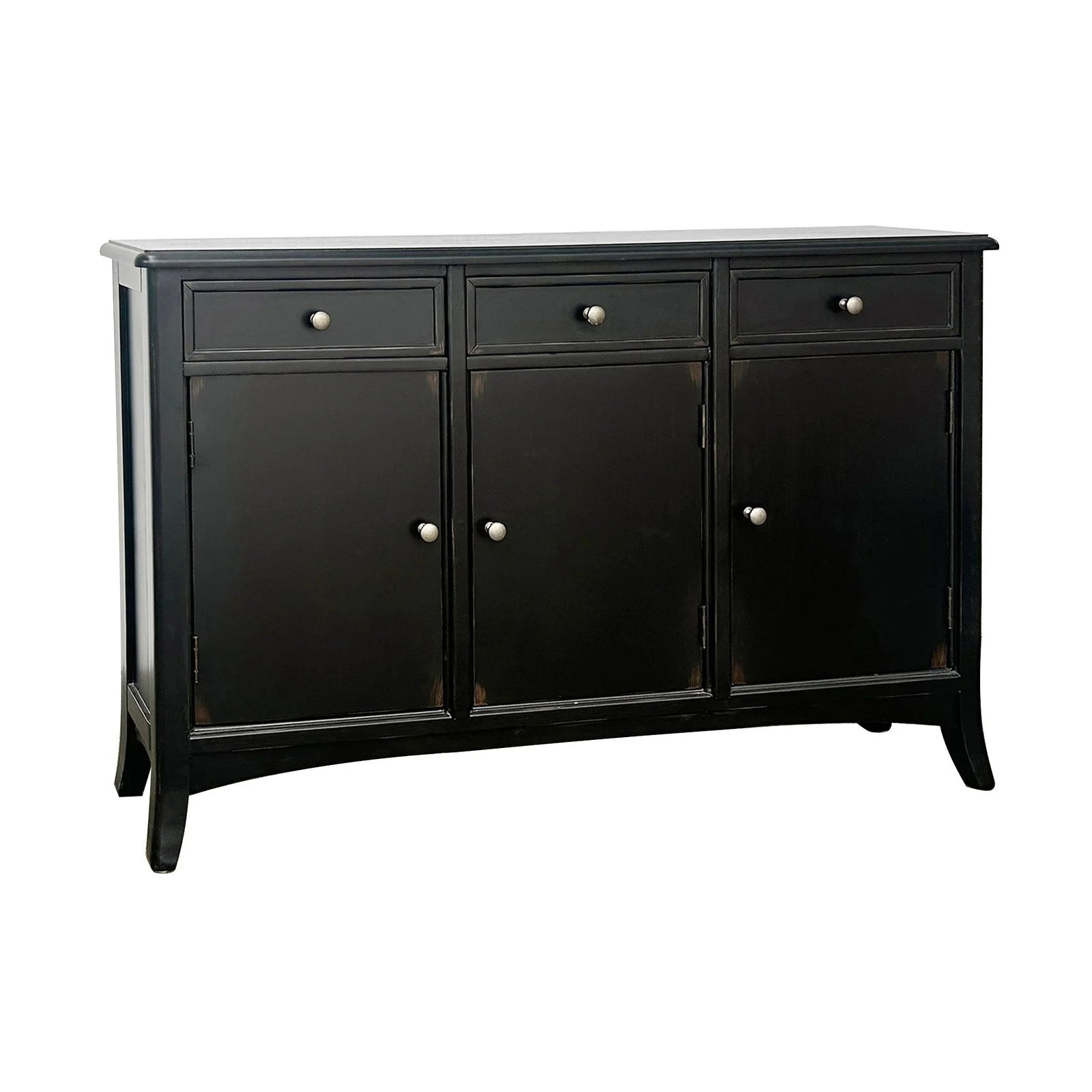 Crestview Collection Vincent Three-Drawer Sideboard SIDEBOARDS + CREDENZAS