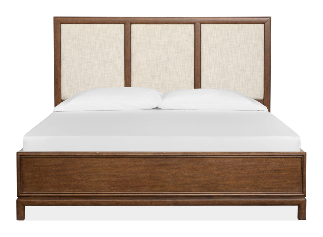 Ridgefield Russet California King Upholstered Panel Bed - B6436-75