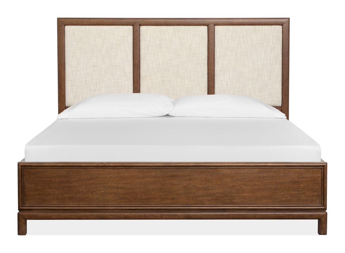 Ridgefield Russet California King Upholstered Panel Bed - B6436-75