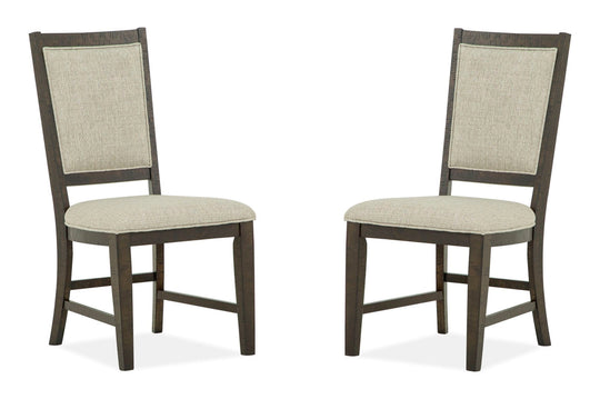 Westley Falls Graphite Step Upholstered Side Chair - Set of 2 - D4399-65
